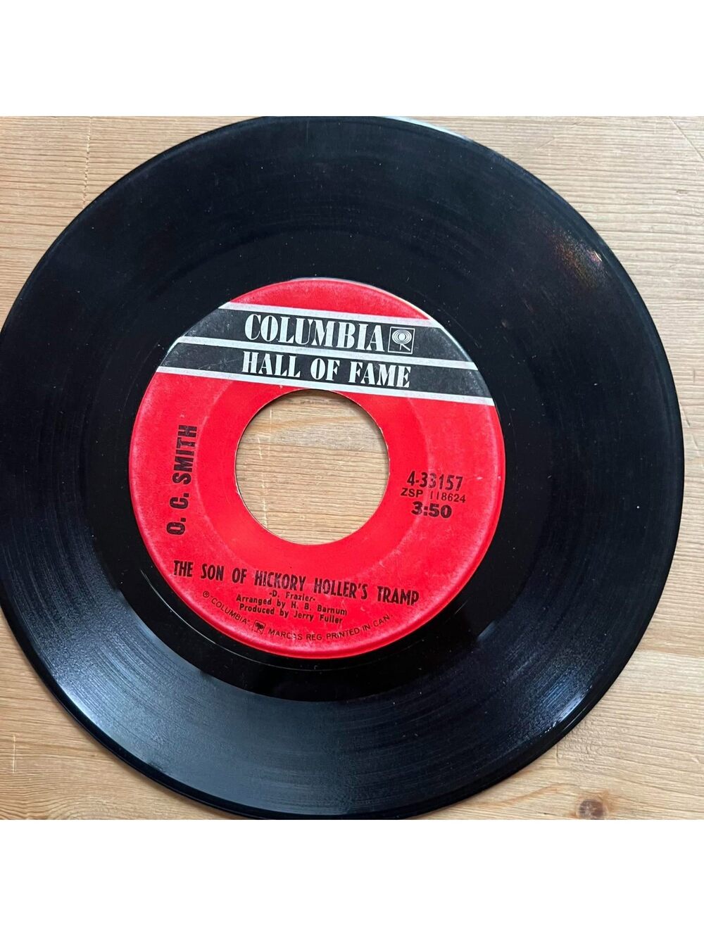 O.C. Smith - The Son of Hickory Holler's Tramp/Honey(I Miss You) 45rpm VG+ R18